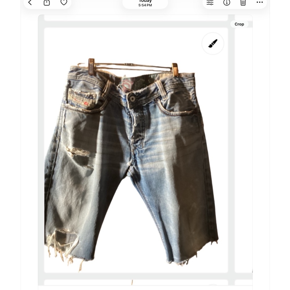 Vintage Diesel Distressed jean shorts